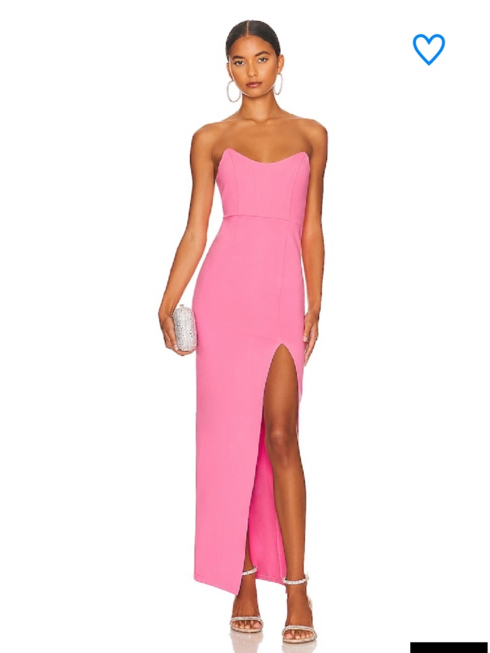 Superdown Ryleigh Strapless Maxi Dress Pink Sz small